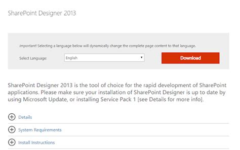 how to install sharepoint designer.